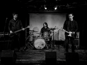 Nevan Lochlann, Eoin Belfield and Jesse Rómlárson performing live in Shannon, Ireland during the early years of Eventstellar