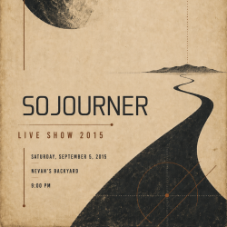 Promotional poster for an early Sojourner live show at Nevan’s Backyard in Dublin during 2015