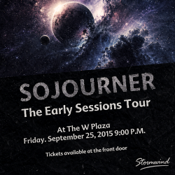 Promotional poster for the Sojourner Early Sessions Tour in Mexico City during 2015 before the formation of Eventstellar