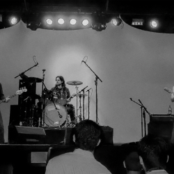 Sojourner performing live in Mexico during a small venue concert in 2016